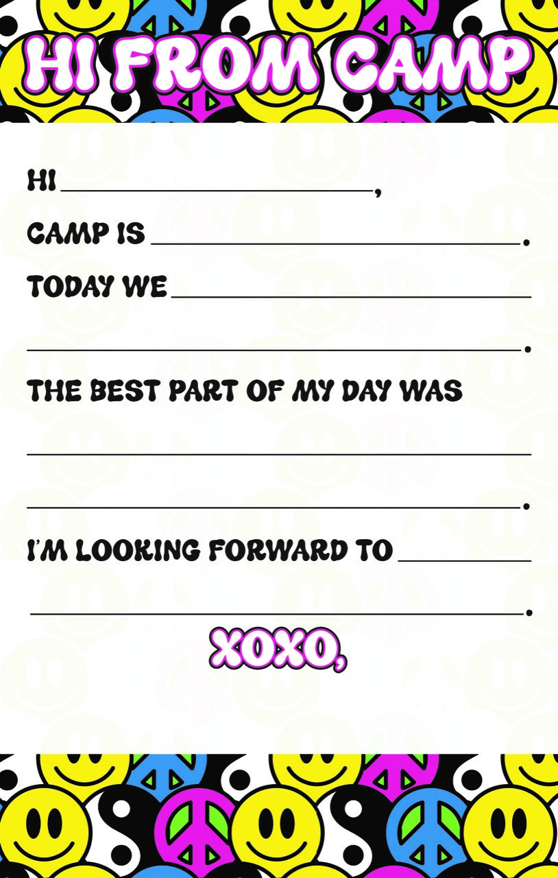CAMP NOTEPAD-(Camp Stationery)-PEACE HAPPY YIN YANG FILL IN