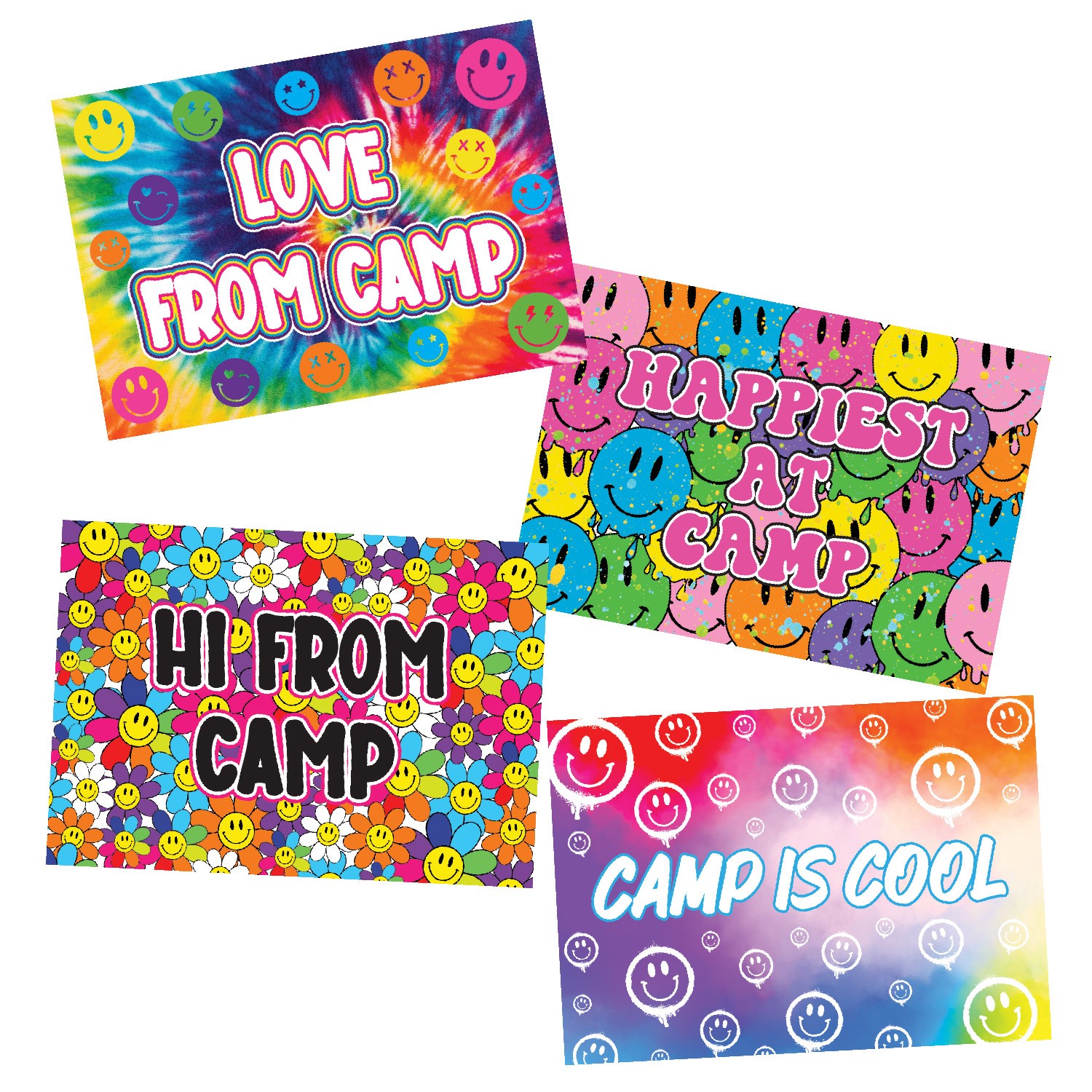 CAMP POSTCARD PACK-SMILEY FACE