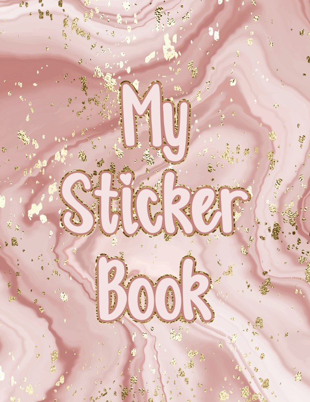 MY STICKER BOOK-PINK MARBLE