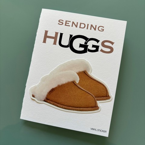 UGGS-STICKER FOLDED NOTECARD