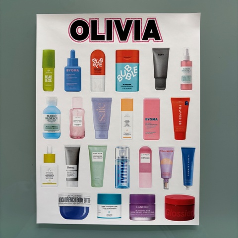 REMOVABLE VINYL STICKER SHEET-SKINCARE
