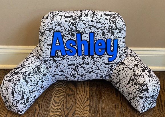 Custom Boyfriend Pillow--Black Splatter