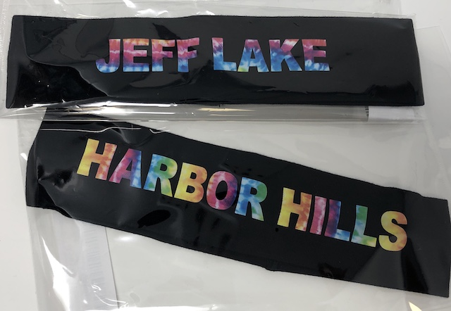 Camp Headband Black Tie Dye