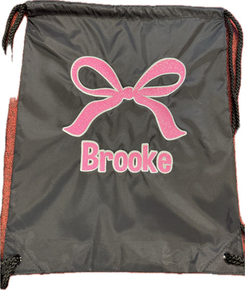 DRAWSTRING BAG-PINK BOW (CUSTOM)