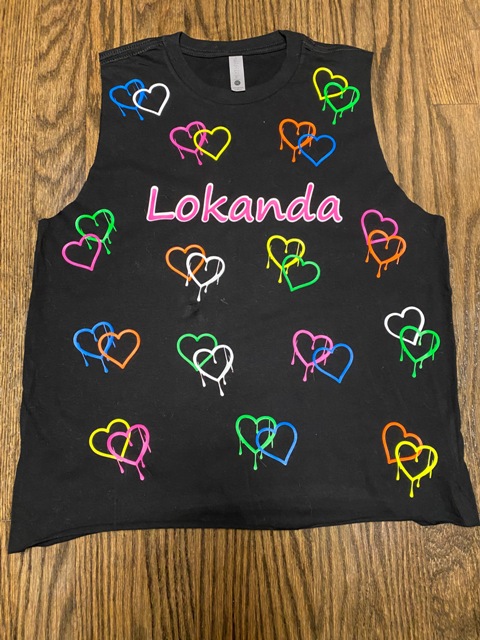 NEON HEARTS TANK (CUSTOM)