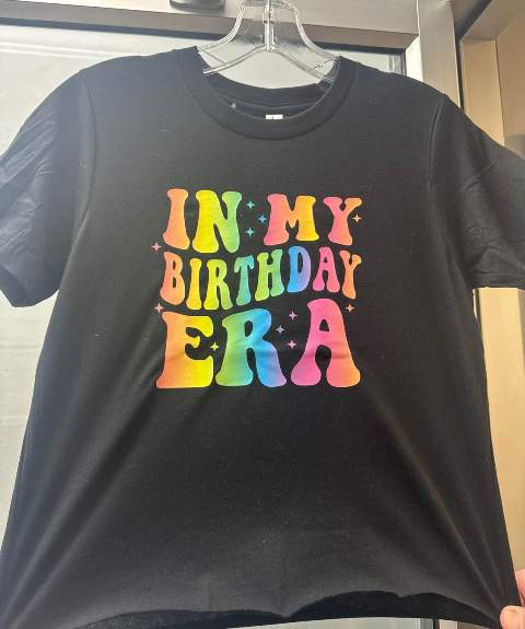 BIRTHDAY ERA CROPPED TEE (CUSTOM)