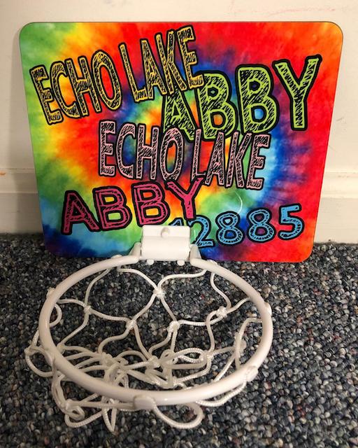 TIE DYE MINI BASKETBALL HOOP WITH BALL (CUSTOM)