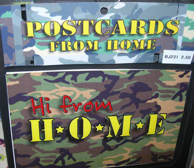 Camo From Home Boys Postcards (Camp Stationery)