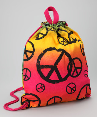 PEACE STAMP DRAWSTRING BAG