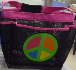 PEACE MESH SHOWER CADDY (Bunk Junk)