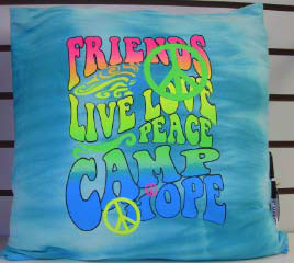 Tie Dye Friends Live Camp Autograph Pillow