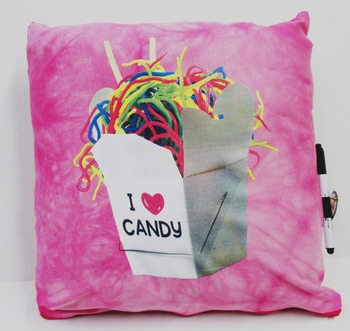 I Love Candy Autograph Pillow