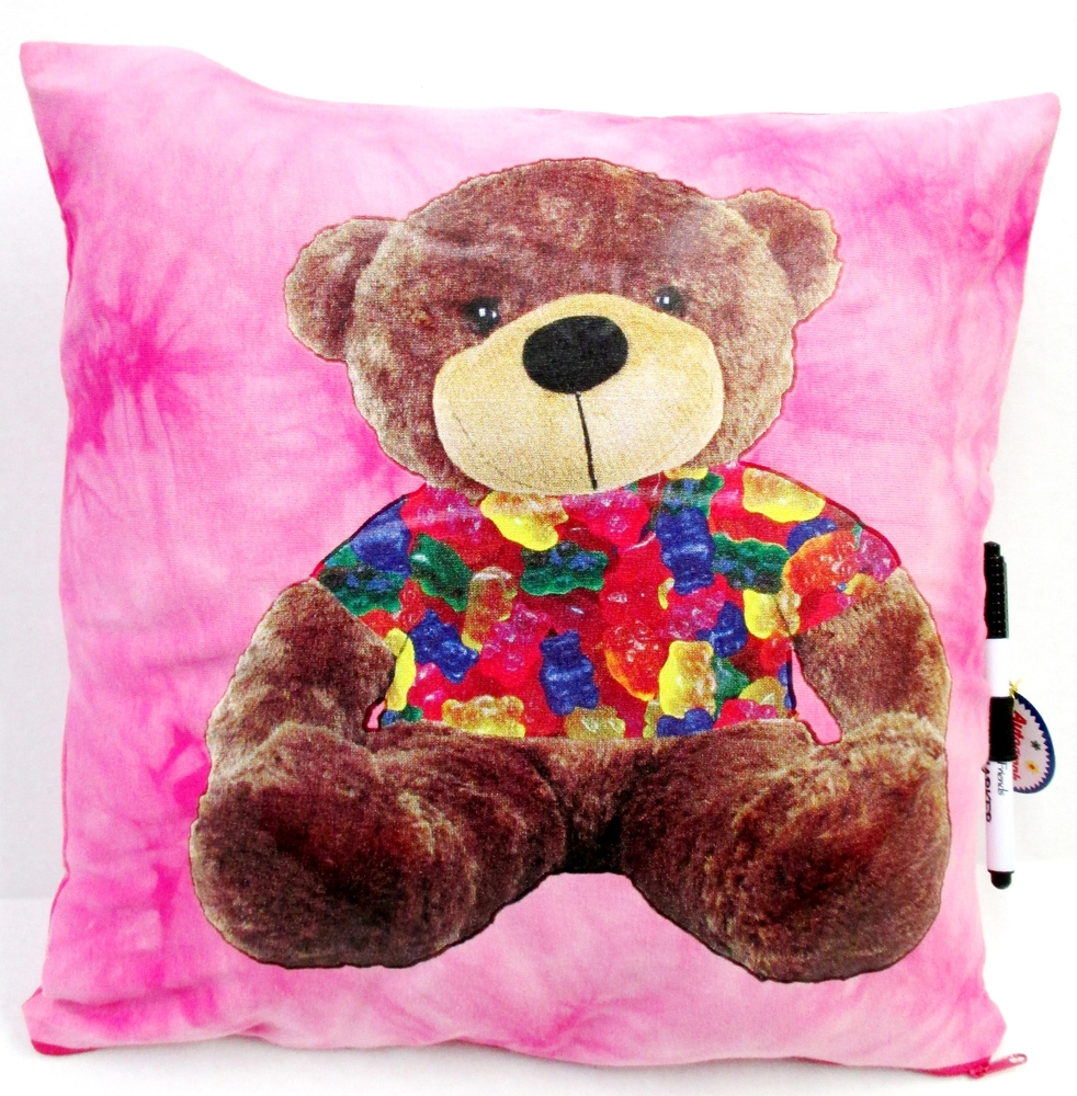 TEDDY AUTOGRAPH PILLOW PASTEL
