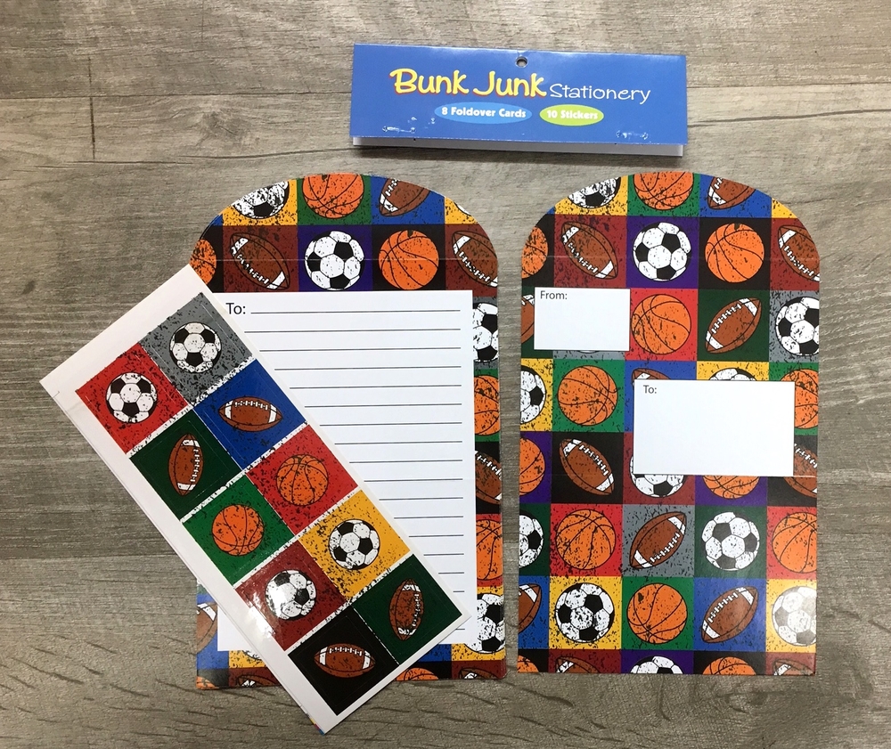SPORTS BALL FOLDOVER STATIONERY