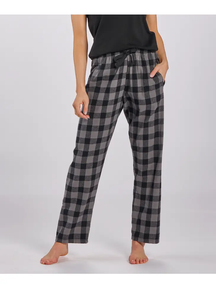 HALEY FLANNEL PANT-BLACK BUFFALO PLAID