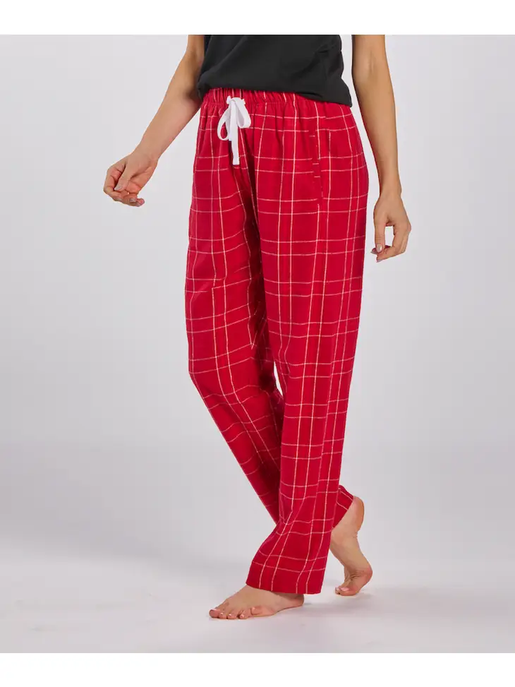 HALEY FLANNEL PANT-CRIMSON FIELD DAY