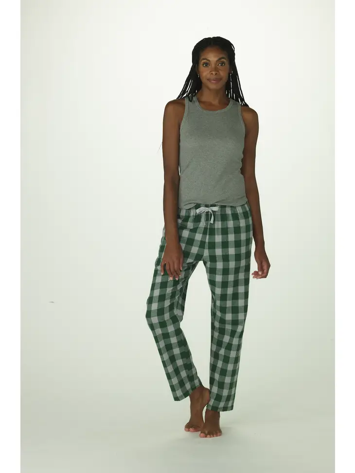 HALEY FLANNEL PANT-GREEN OXFORD BUFFALO