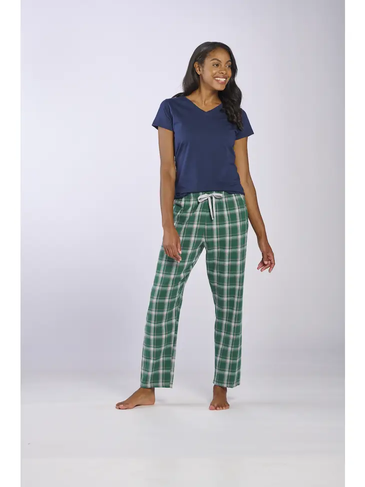 HALEY FLANNEL PANT-HERITAGE HUNTER PLAID