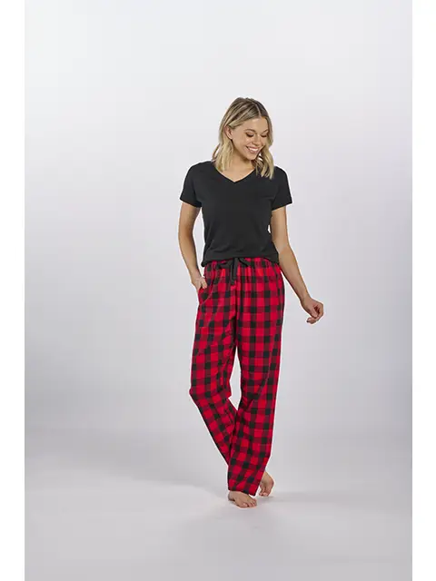 HALEY FLANNEL PANT-RED BLACK BUFFALO
