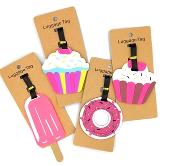 SILICONE JUNK FOOD LUGGAGE TAGS