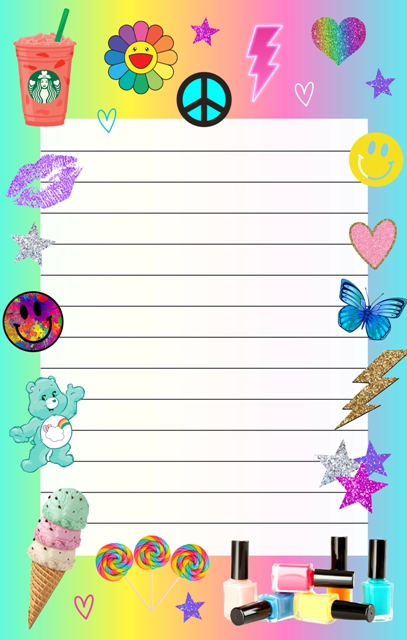 CAMP NOTEPAD-PASTEL OMBRE COLLAGE