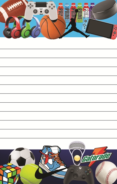 CAMP NOTEPAD-SPORTS & GAMES COLLAGE