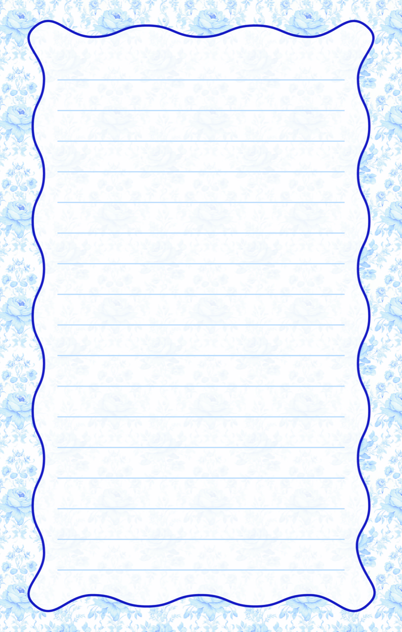 CAMP NOTEPAD-BLUE WATERCOLOR FLORAL