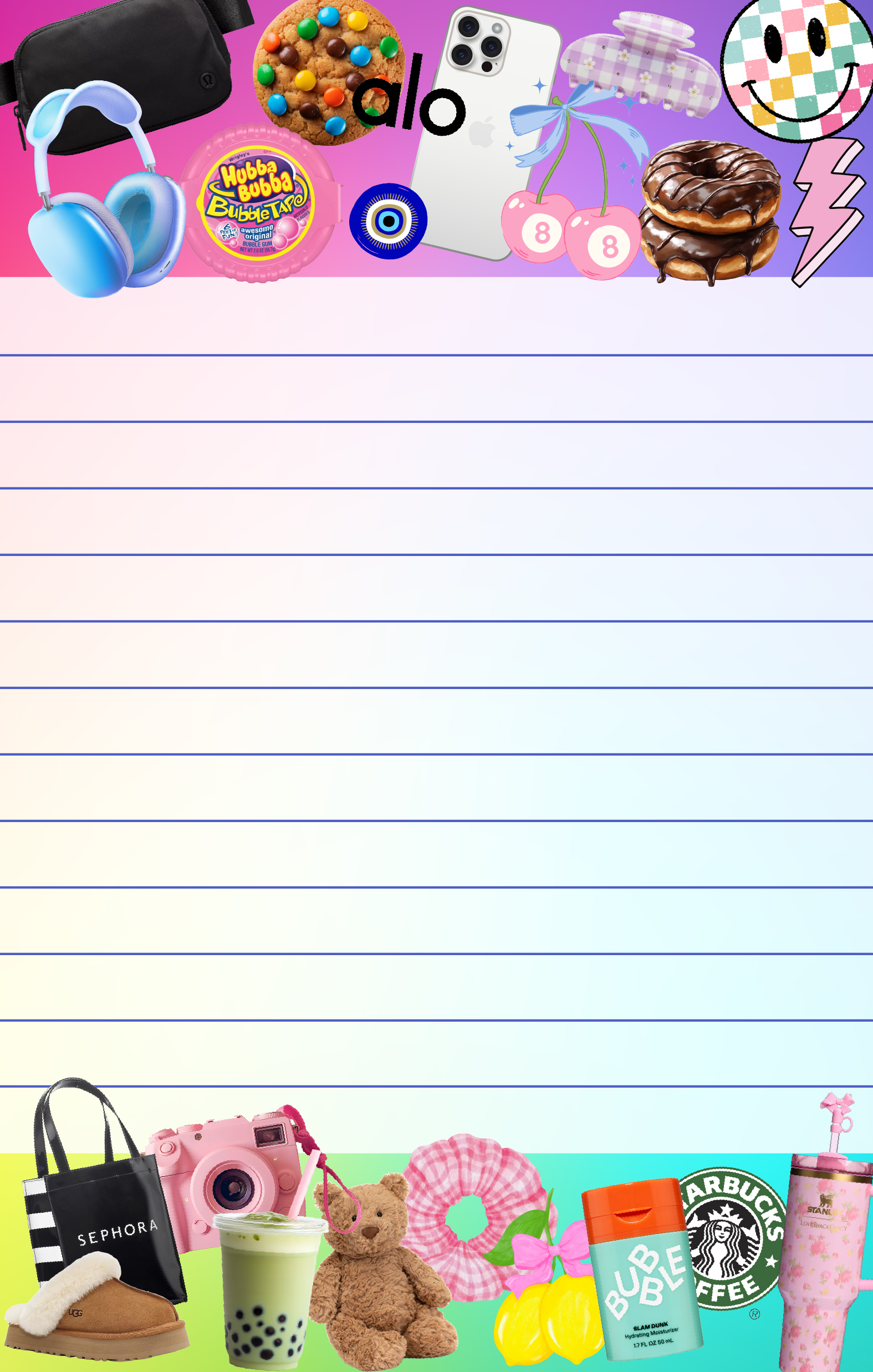 CAMP NOTEPAD-PREPPY COLLAGE