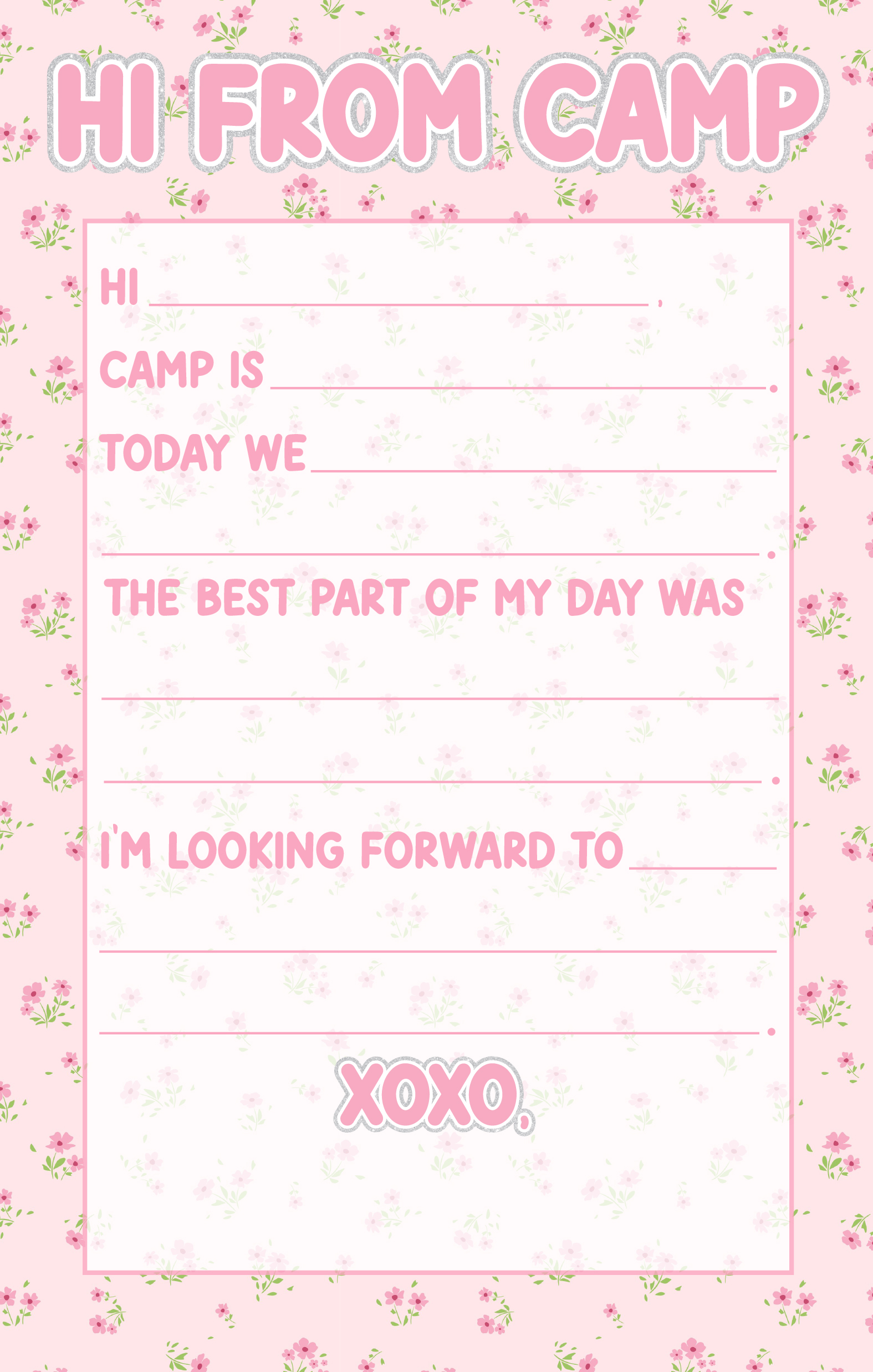 CAMP FILL IN NOTEPAD-DAINTY PINK FLORAL