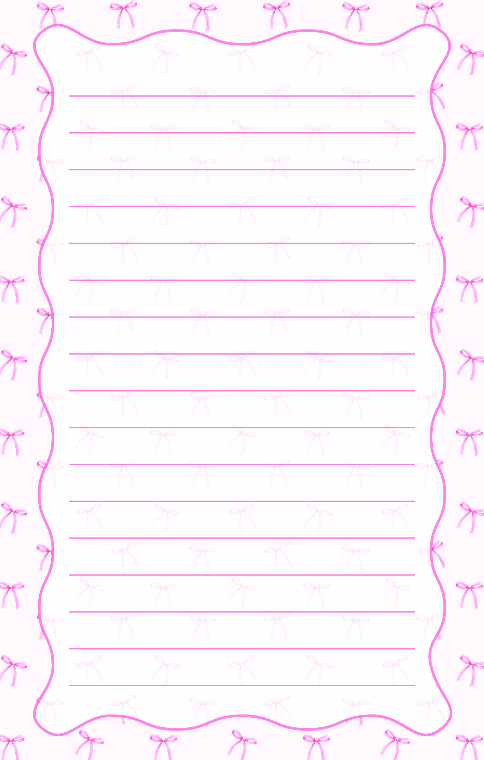 CAMP NOTEPAD-COQUETTE PINK BOWS