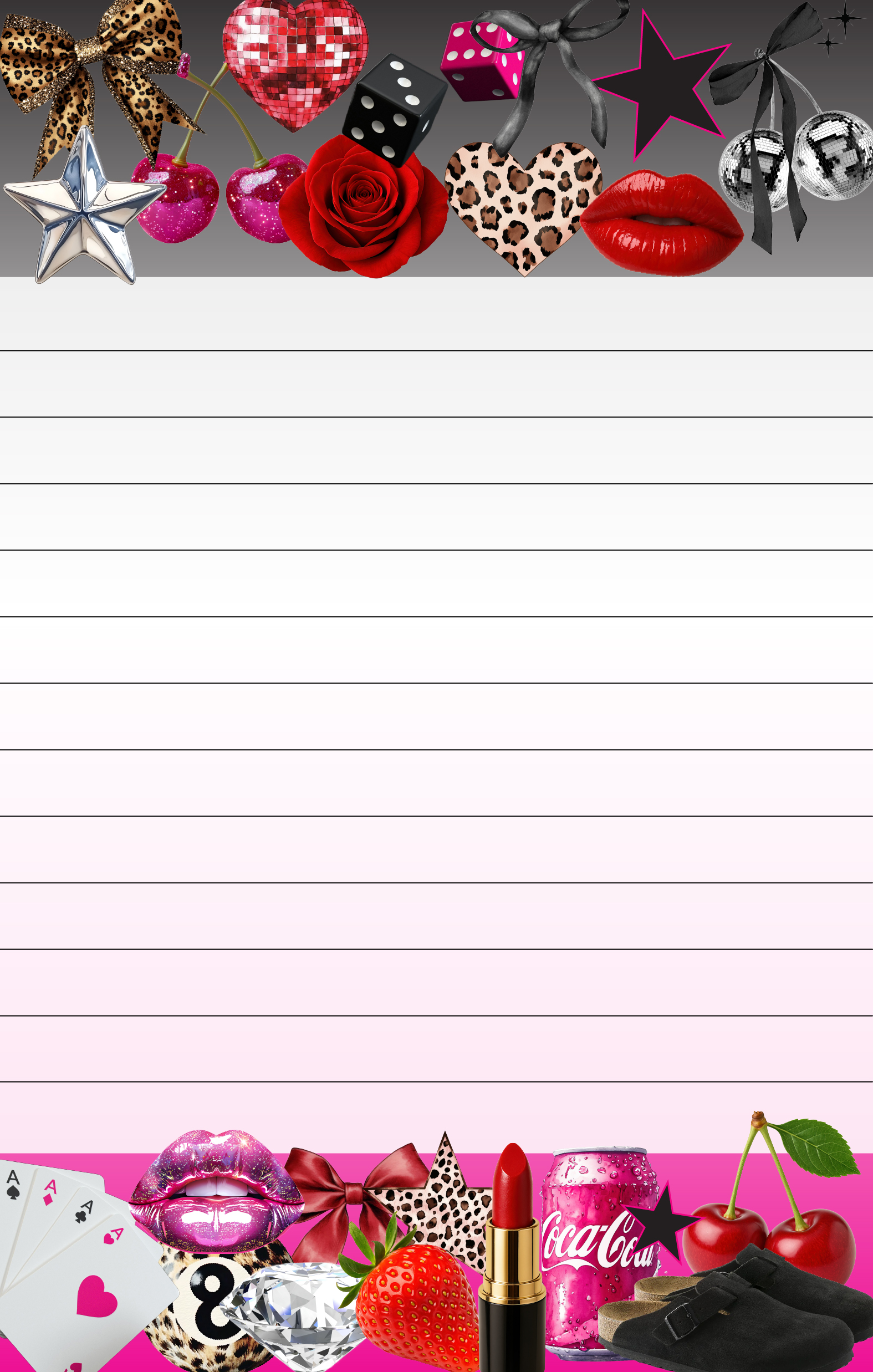 CAMP NOTEPAD-LUCKY GIRL COLLAGE