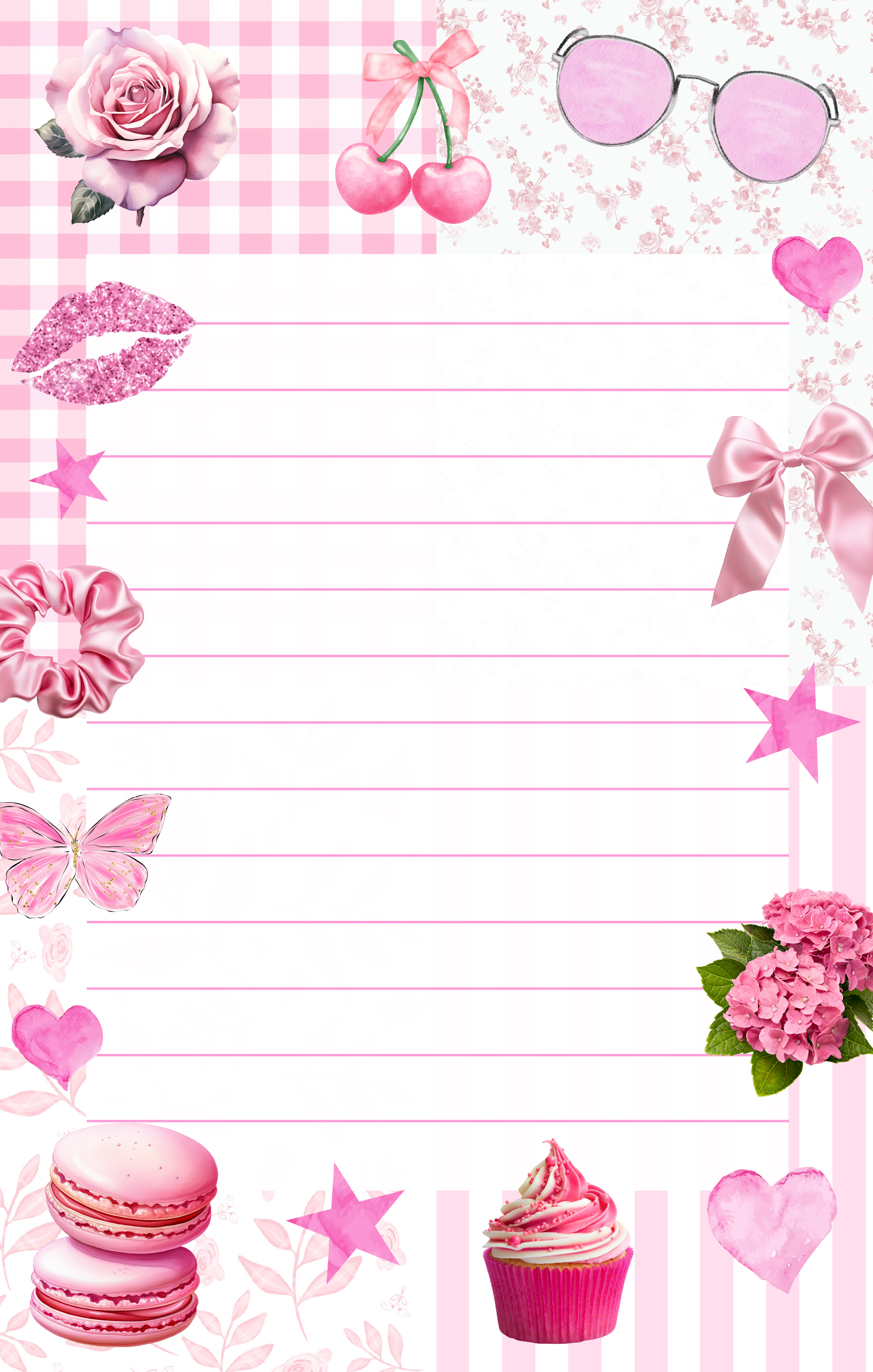 CAMP NOTEPAD-PINK AESTHETIC COLLAGE