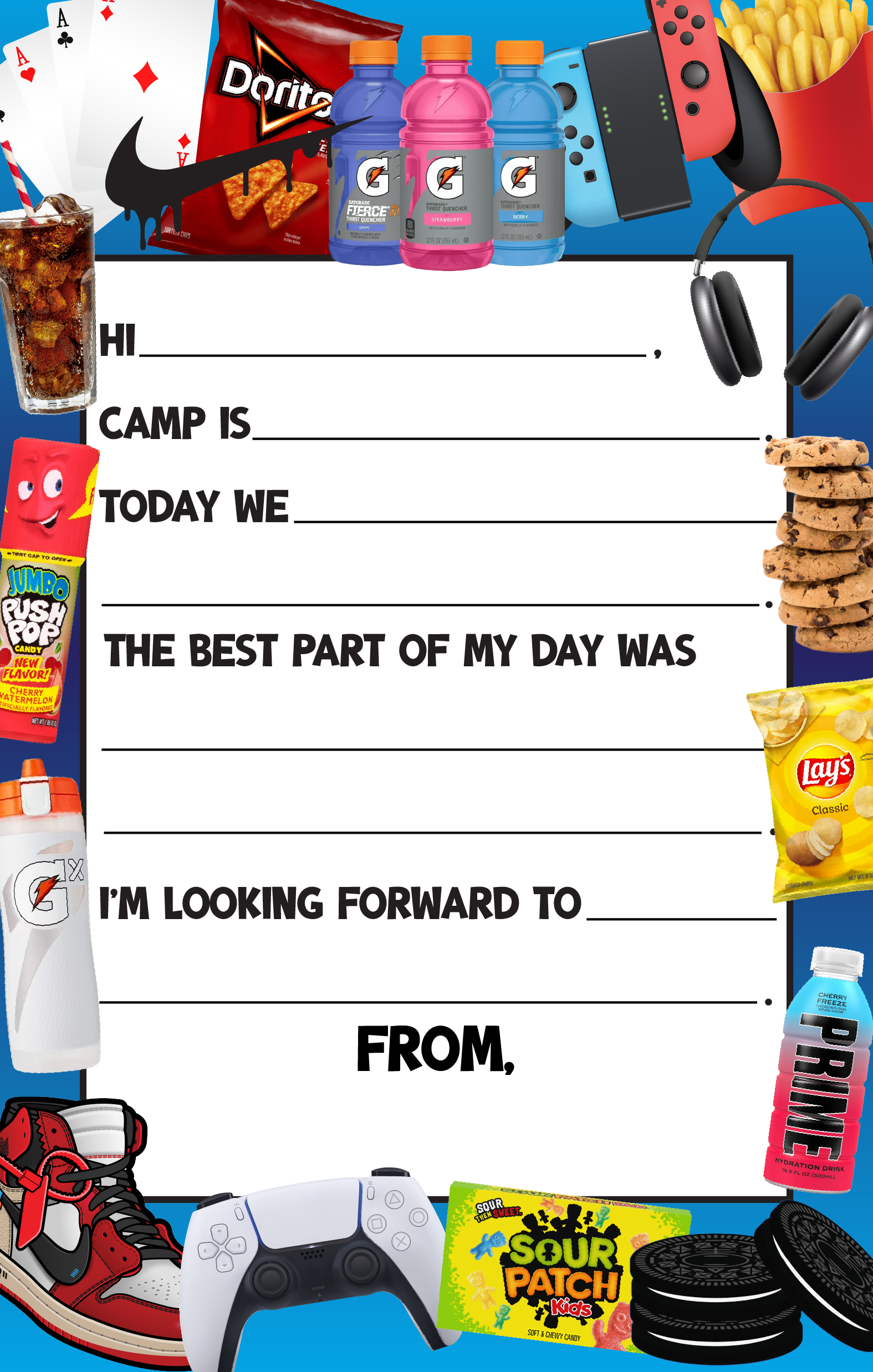 CAMP FILL IN NOTEPAD-FUN VIBES