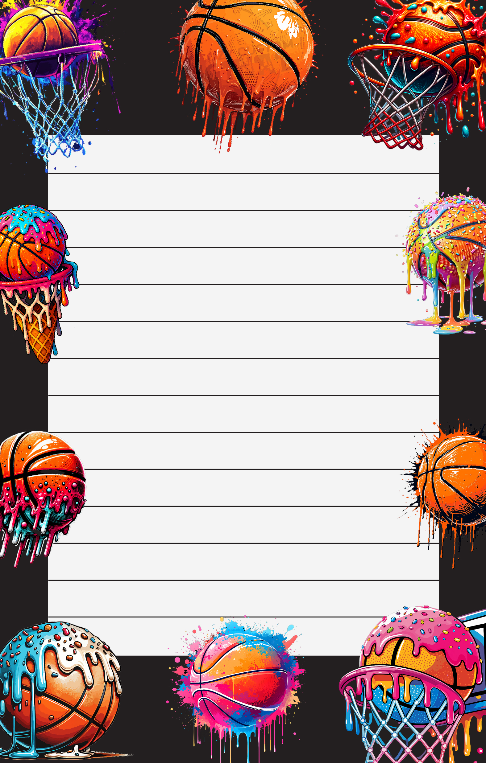 CAMP NOTEPAD-BASKETBALL DRIPS