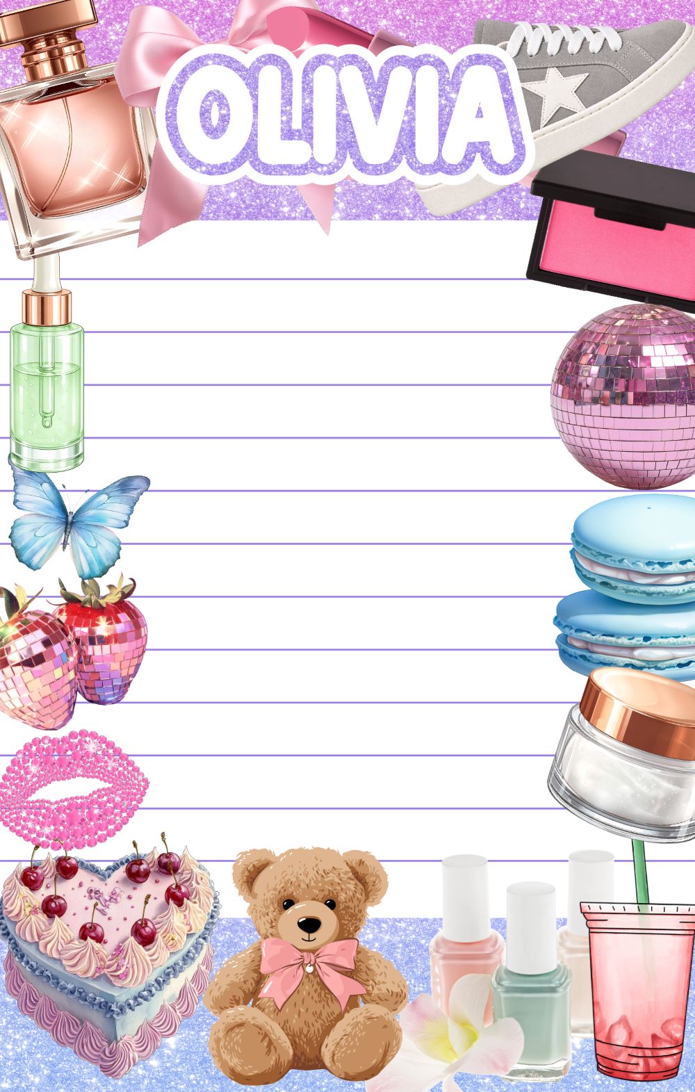 CAMP NOTEPADS-CUSTOM-SHIMMERING STYLE