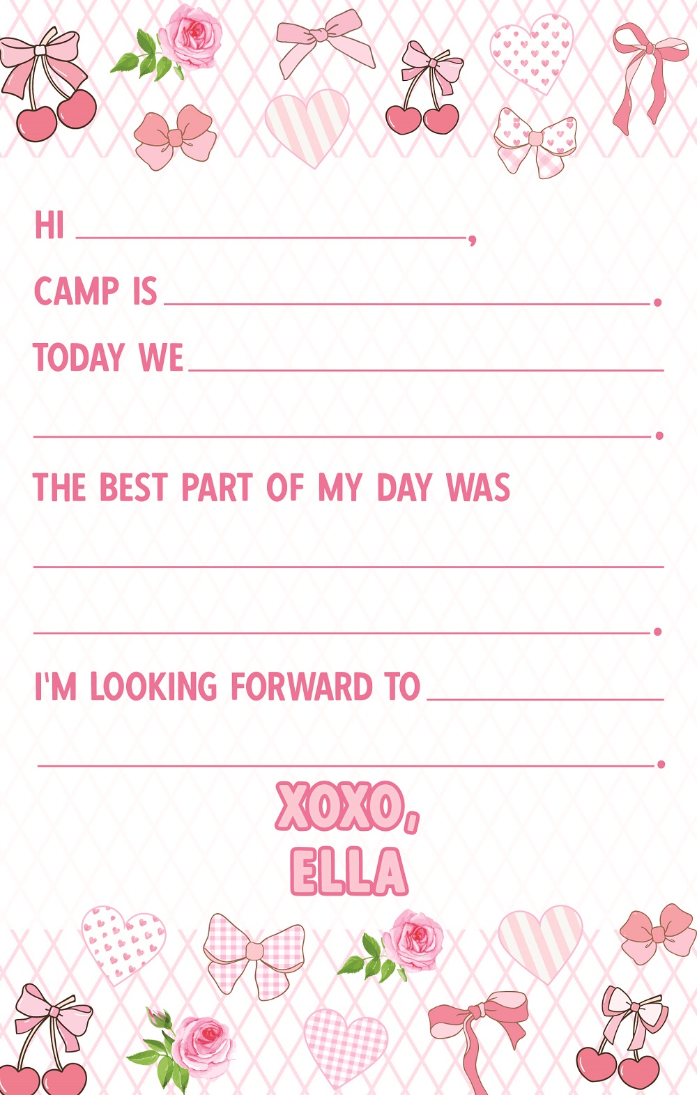 CAMP NOTEPADS-CUSTOM-COQUETTE CUTIE FILL IN