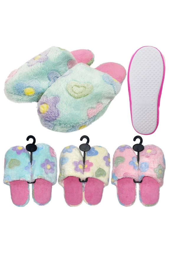 FLOWERS HEARTS SLIPPERS