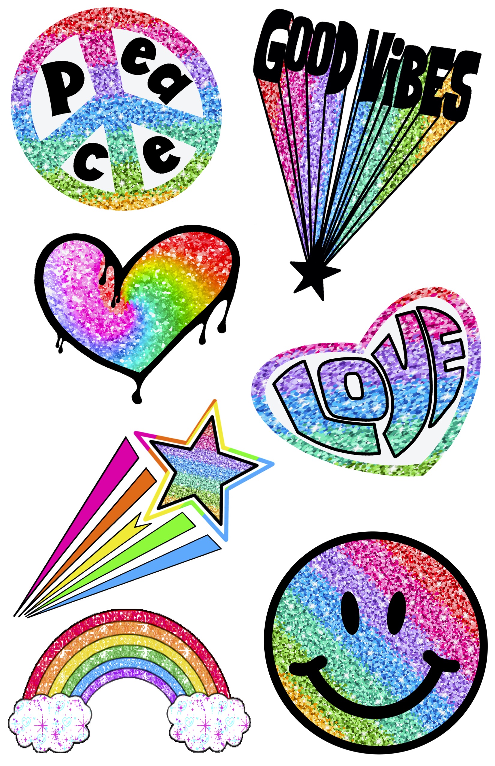 Cling Its 3X5 Glitter