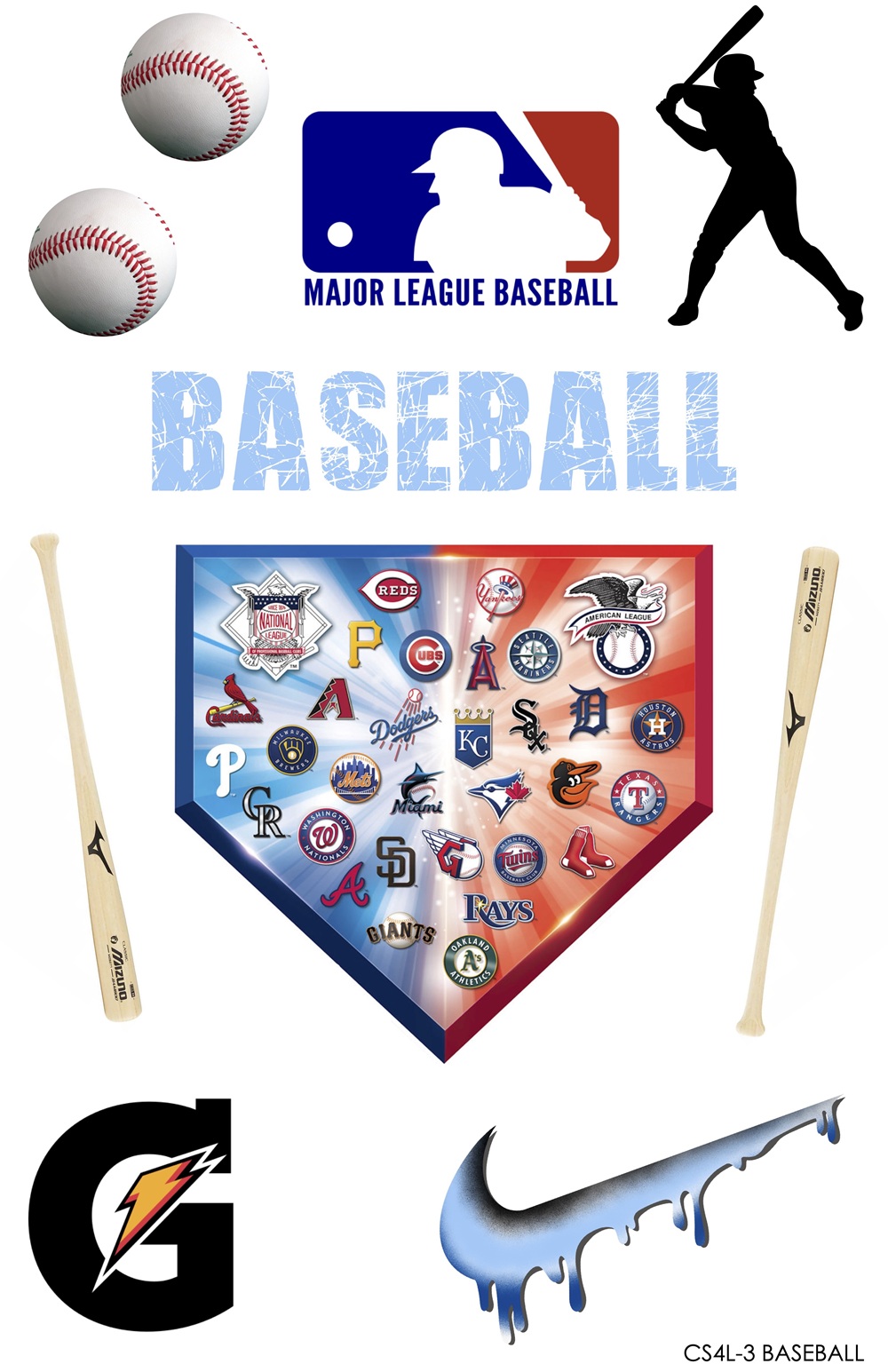 Cling Its 3X5 -BASEBALL