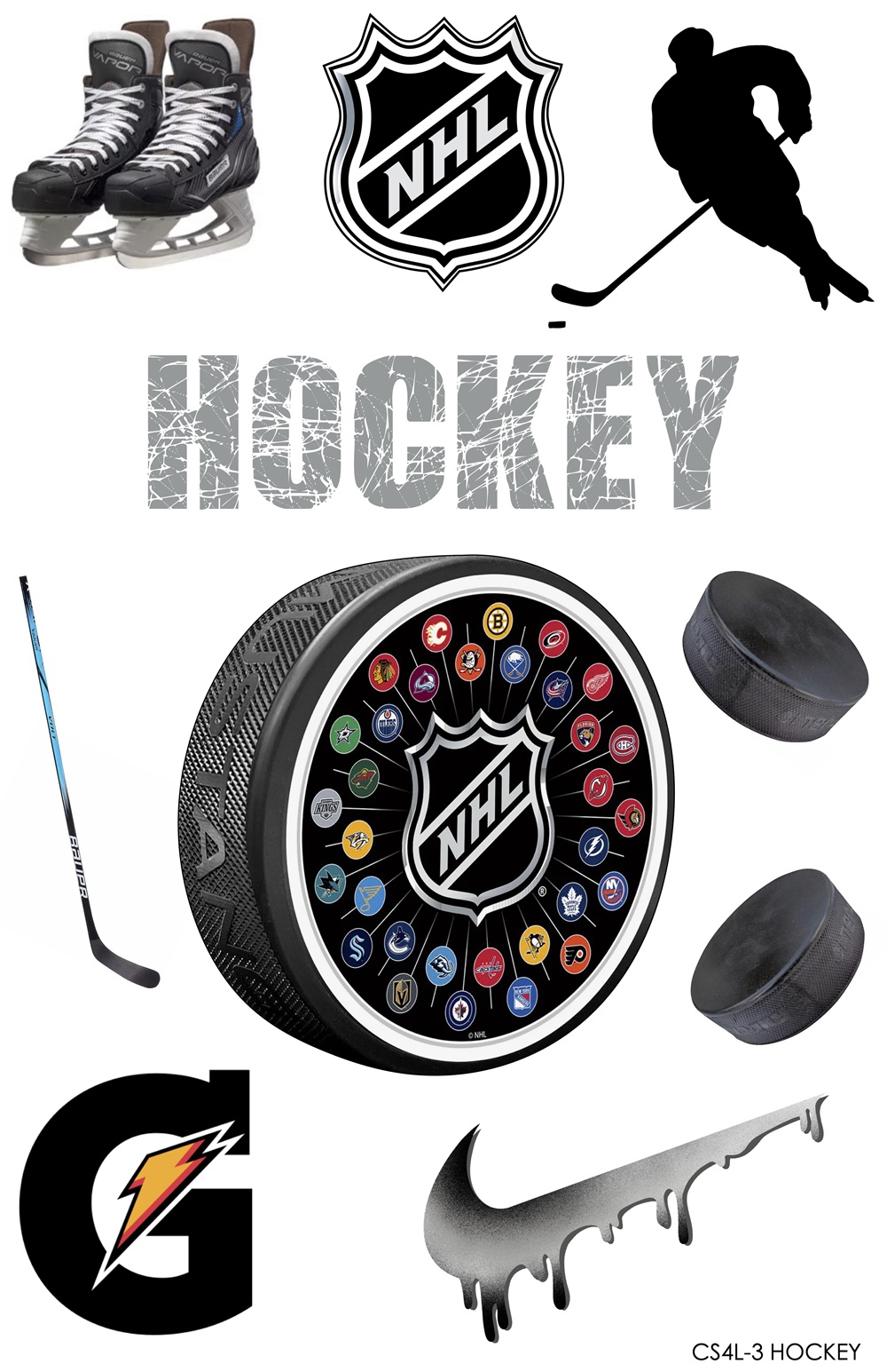 Cling Its 3X5 -HOCKEY