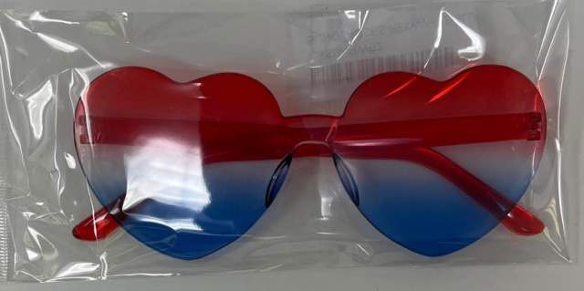 SUNGLASSES-RED/WHITE/BLUE-HEART