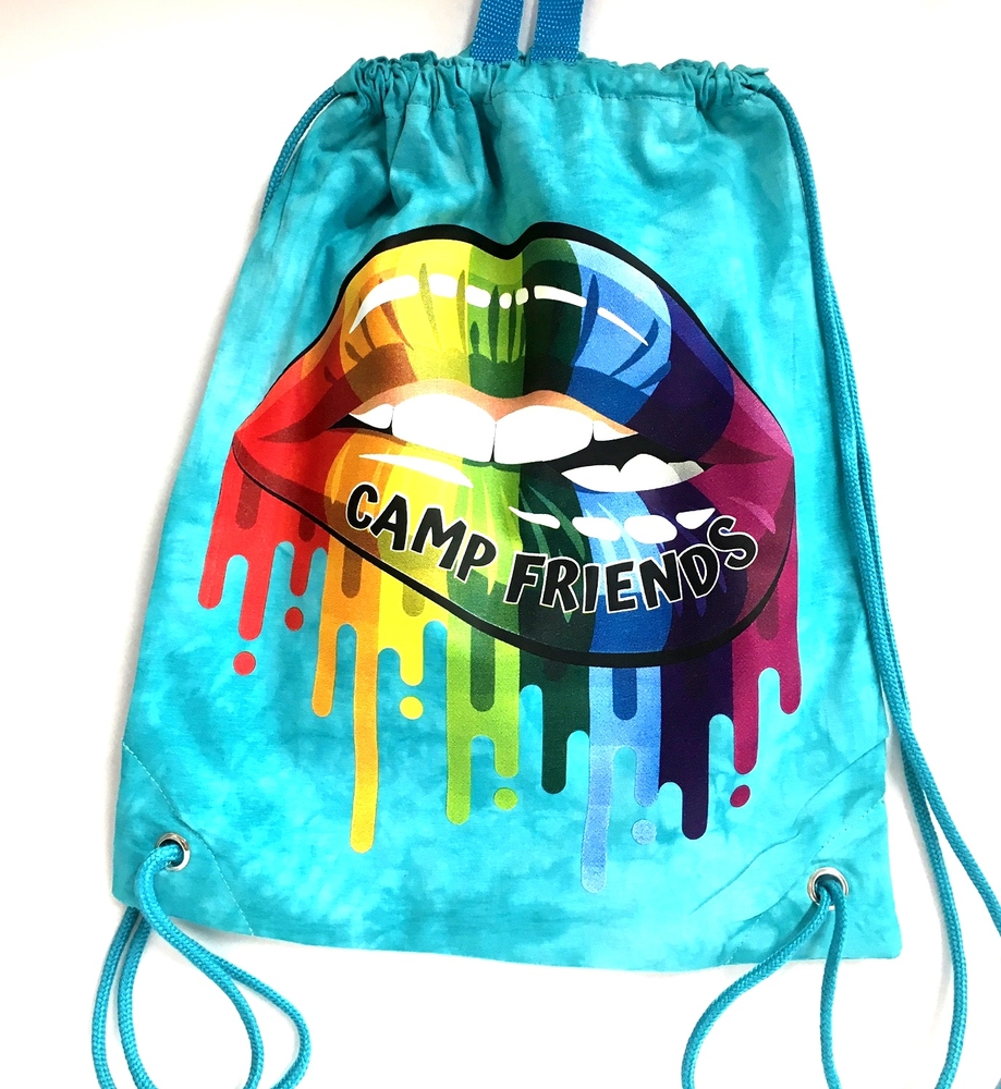 BESTIE LIPS JERSEY SLING BAG-PURPLE