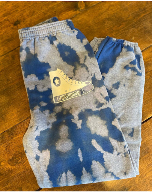 TIE DYED/BLEACHED SWEATPANTS WITH HI TOP SNEAKER (CUSTOM)
