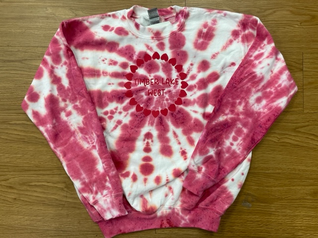 CREWNECK SWEATSHIRT-HEARTS IN CIRCLE (CUSTOM)