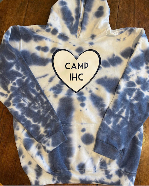 TIE DYE HOODED SWEATSHIRT W/ DOUBLE HEART CUT OUT (CUSTOM)