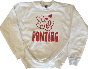 PEACE HANDS CREWNECK SWEATSHIRT (CUSTOM)