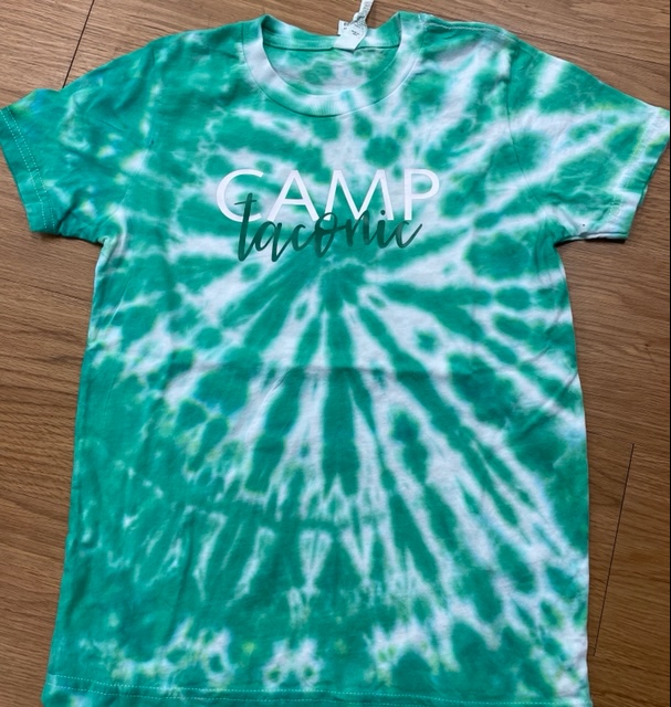 TIE DYE TEE W/ BLOCK AND SCRIPT  (CUSTOM)