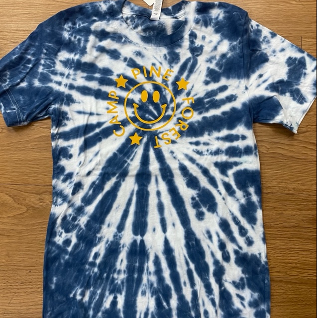 TEE W/ CAMP NAME AND STARS AROUND SMILEY FACE (CUSTOM)