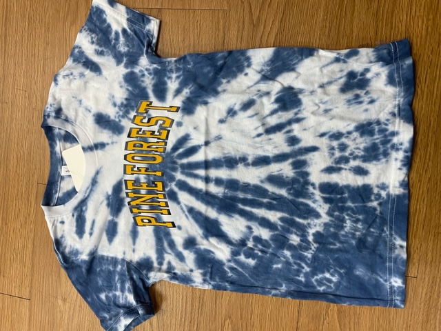 TIE DYE TEE W/ DOUBLE COLOR VARSITY LETTERING  (CUSTOM)