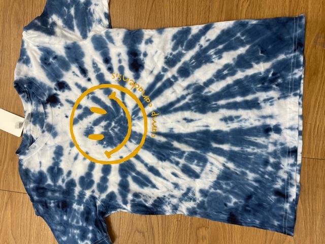 TIE DYE TEE-SMILEY W/ CAMP NAME ON BOTTOM RIGHT(CUSTOM)